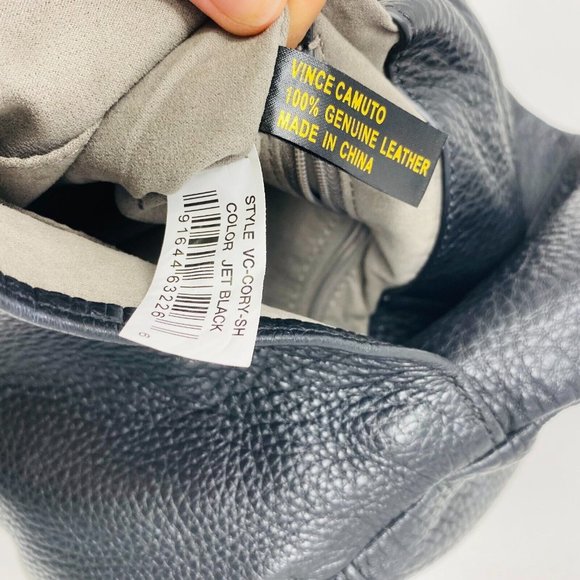 Vince Camuto Womens VC-Cory-SH Shoulder Leather Satchel Bag black fold NO STRAP - Picture 8 of 8